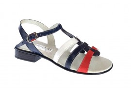 Marimea 41 Sandale dama din piele naturala Alb, Rosu, Bleumarin LS16RABL